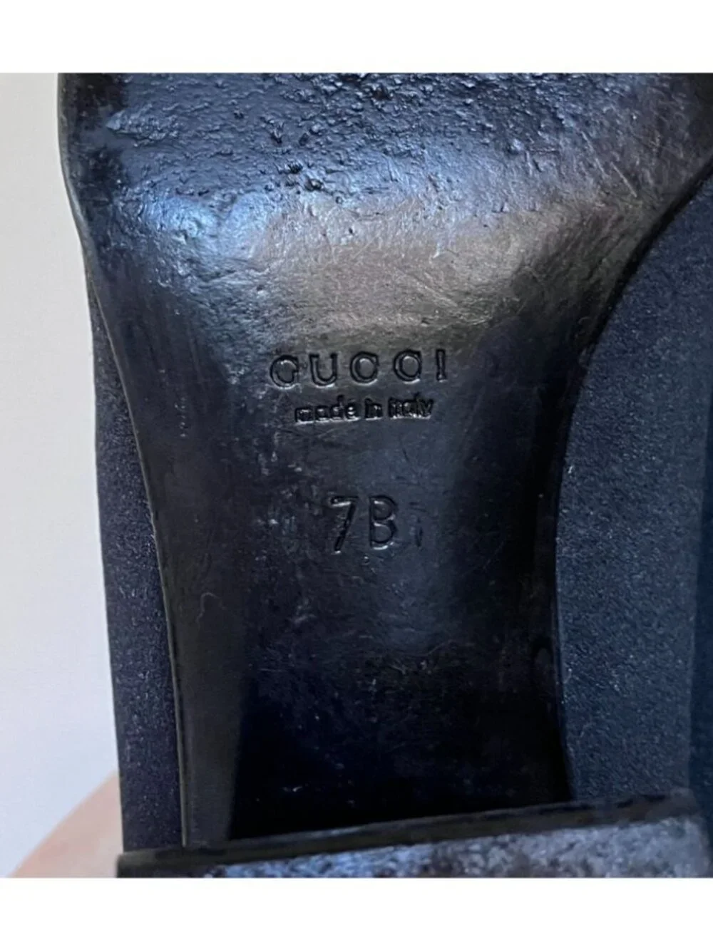 Tom Ford Gucci 1990s Black Square Toe Chunky Heel Pumps Made In Italy Size 7B